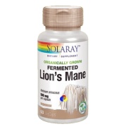 Vista principal del melena de león (Lion`s Mane) 500 mg 60 vegcáps Solaray en stock