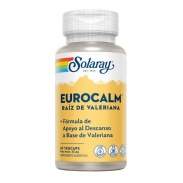 Vista frontal del eurocalm – 60 vegcáps Solaray en stock