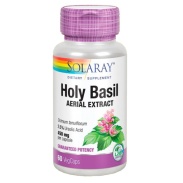 Vista delantera del holly basil 450 mg – 60 vegcáps Solaray en stock