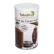 Vista frontal del frappe de cacao premium 320 grs. Salud viva en stock