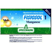 Vista frontal del fisiosol 1 (manganeso) – 20 viales / 2ml Specchiasol en stock