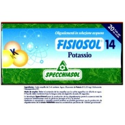 Vista delantera del fisiosol 14 (potasio) – 20 viales / 2ml Specchiasol en stock