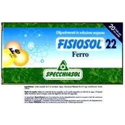 Vista delantera del fisiosol 22 (hierro) – 20 viales / 2ml Specchiasol en stock