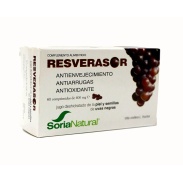 Vista frontal del resverasor 60 comprimidos Soria Natural en stock