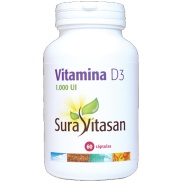 Vitamina D3 1000UI 60 cáps Suravitasan