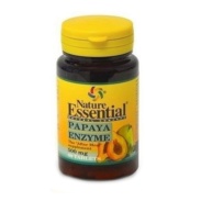 Vista frontal del papaya enzyma papaina 6000 usp/mg 60 comp Nature Essential en stock