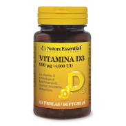 Vitamina d3 100 mcg (4000 u.i) 60 perlas Nature Essential