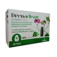 Vista delantera del drenaclean complex 720 mg 60 comp Nature Essential en stock