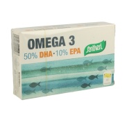 Vista delantera del omega 3, DHA + EPA  40 perlas Santiveri
