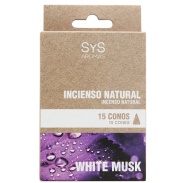 Incienso natural Sys 15 conos white musk