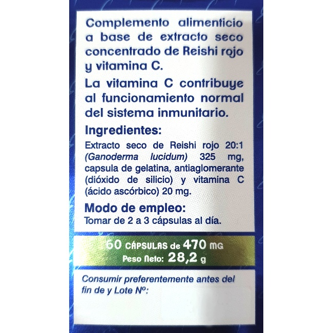 Foto 2 detallada de reishi Estado Puro 6500 mg 60 cápsulas Tongil