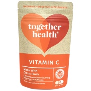 Vista delantera del vitamina C complex 30 cáps Together health en stock