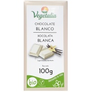Vista frontal del chocolate blanco bio 100gr Vegetalia en stock