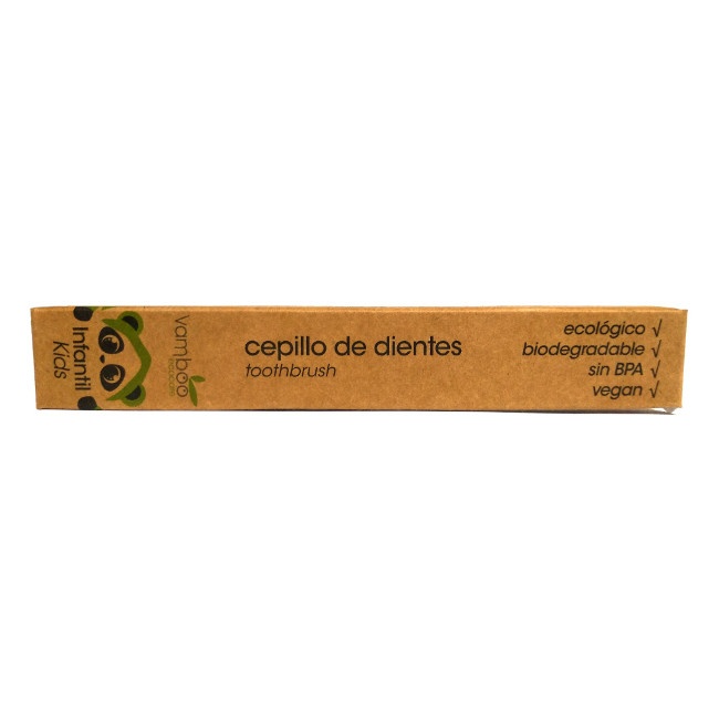 Foto detallada de cepillo de dientes Infantil Medio (color Naranja) Vamboo