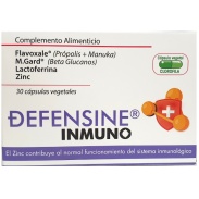 Vista frontal del defensine inmuno 30 cápsulas Vaminter en stock