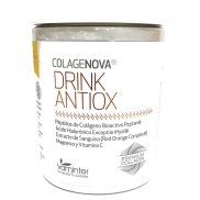 Vista frontal del colagenova antiox drink piña y coco 420 g  Vaminter en stock
