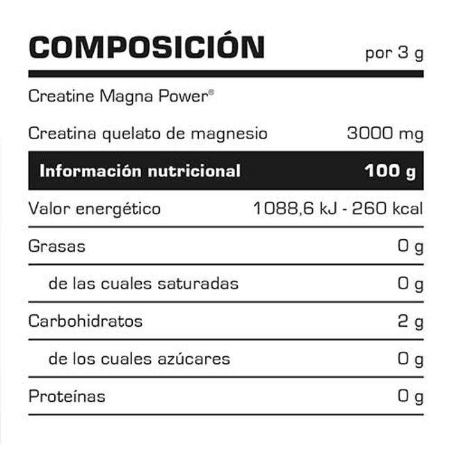 Foto detallada de creatina Magna Power 100gr VitOBest