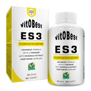 Vista principal del eS3 (Fosfatidilserina) 60 cápsulas VitOBest en stock