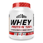 Vista delantera del whey Protein 100% (limón) 4lb VitOBest