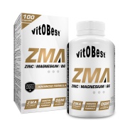 Vista principal del zMA (zinc + magnesio + B6) 100 cápsulas VitOBest en stock