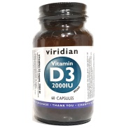 Vitamina D3 2000 IU vegana 60 cápsulas  Viridian
