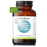 Vista delantera del echinacea complex bio vegano 60 cáps Viridian en stock
