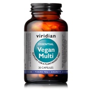 Vista frontal del vegan multi – essential vegano 30 cáps. Viridian en stock