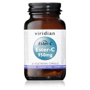 Vista principal del ester c 950 mg  vegano  30 cáps Viridian
