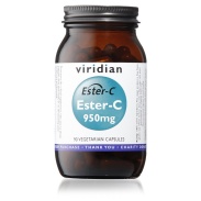 Vista frontal del ester c 950 mg vegano 90 cáps Viridian