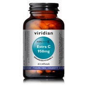 Vista delantera del extra c 950 mg vegano 30 cáps Viridian