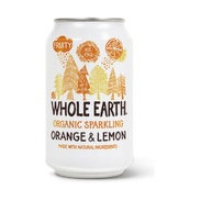 Refresco de naranja y limón bio, 330 ml  Whole Earth
