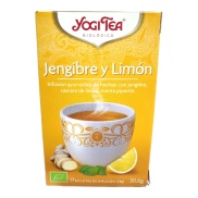 Vista frontal del yogi Tea Jengibre y Limón en stock