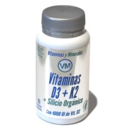 Vista principal del vitamina d3+k2 + silic. Org. 90 cáps vitaminas y minerales Ynsadiet en stock